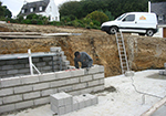 Réalisation des fondations à Blanzaguet-Saint-Cybard